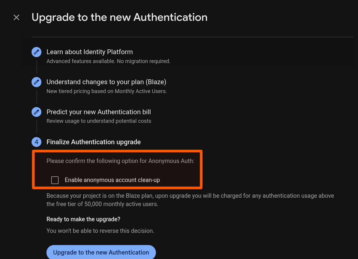 Enabling automatic account deletion